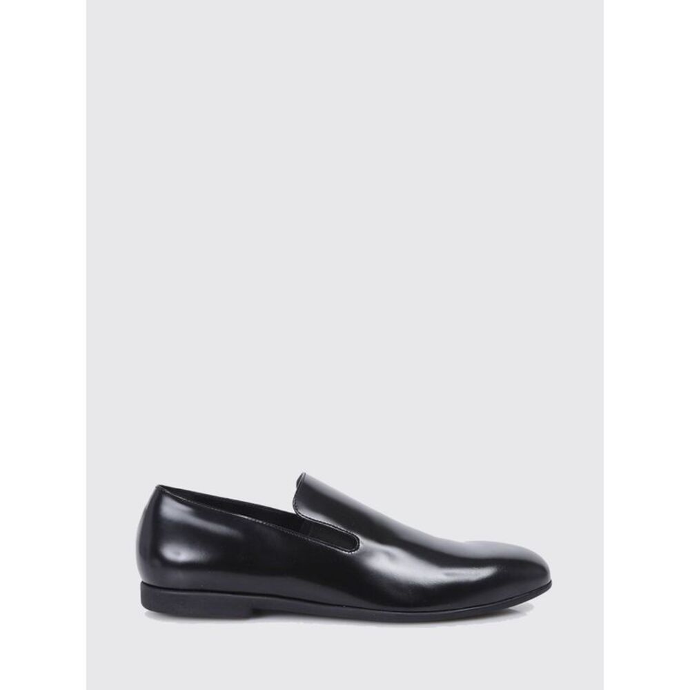 Brushed Leather Loafers Jil Sander With Round Toe And Elasticated Inserts